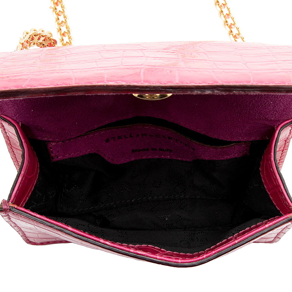 Stella McCartney Faux Crocodile Grace Shoulder Bag - FINAL SALE (SHF-16843)