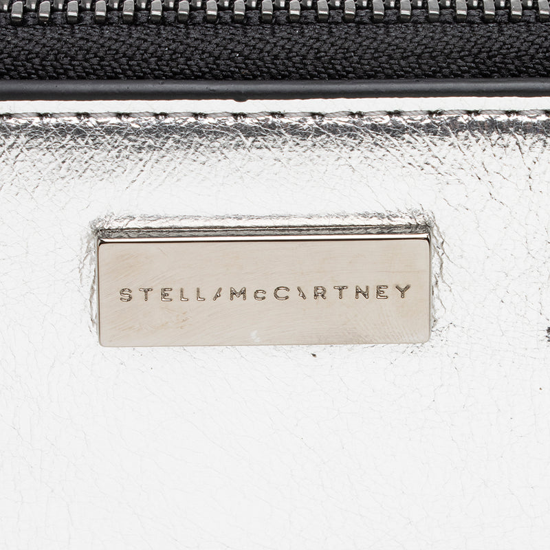 Stella McCartney Metallic Faux Leather Stars Zip Around Wallet (SHF-17719)