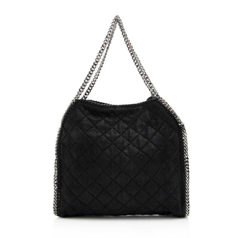 Stella McCartney Shaggy Deer Quilted Falabella Small Tote (SHF-20061)