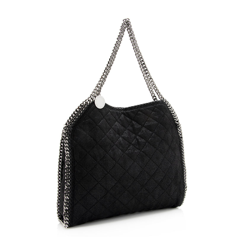 Stella McCartney Shaggy Deer Quilted Falabella Small Tote (SHF-20061)