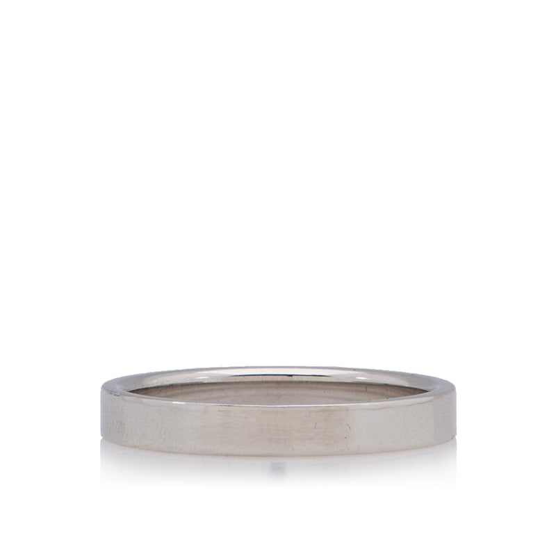 Tiffany Platinum Logo Band Ring - Size 8 (SHF-23187)