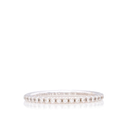 Tiffany & Co.18k White Gold Pave Diamonds Full Eternity Ring - Size 5 (SHF-18878)