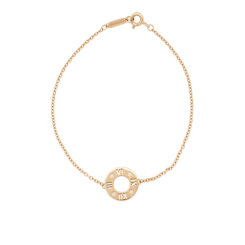 Tiffany & Co.18k Gold Diamond Atlas Circle Chain Bracelet (SHF