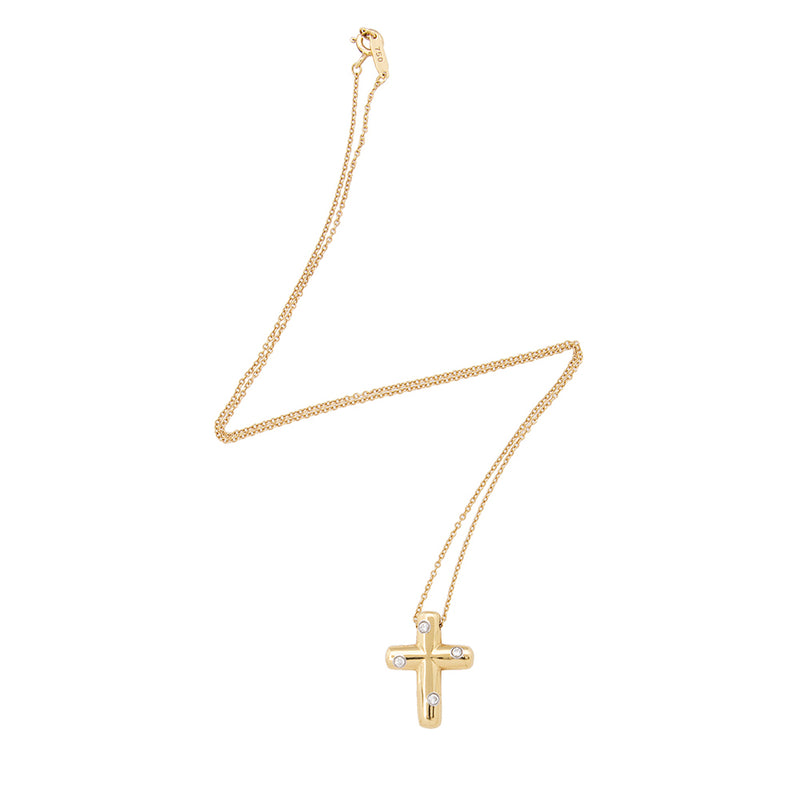Tiffany & Co. Elsa Peretti 18k Yellow Gold Infinity Cross Pendant 16