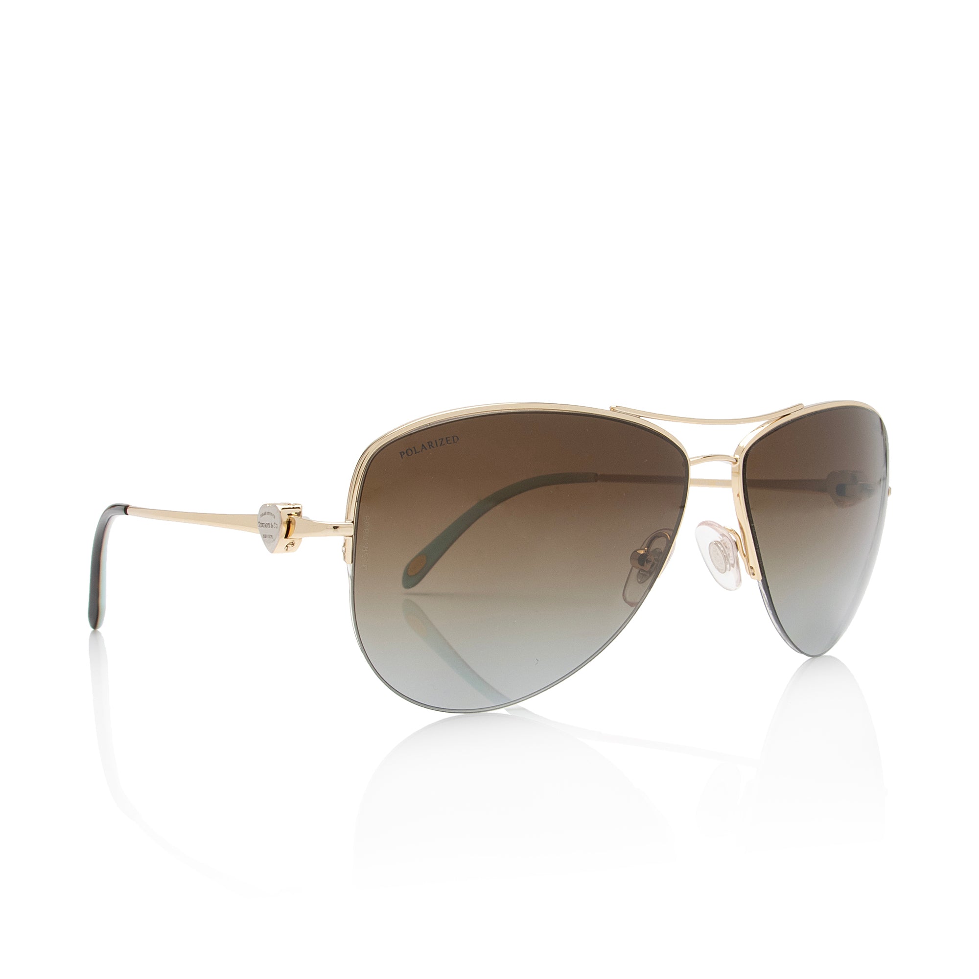 Tiffany & Co. Polarized Return to Tiffany Heart Aviator Sunglasses (SHF-5Yhn0Q)
