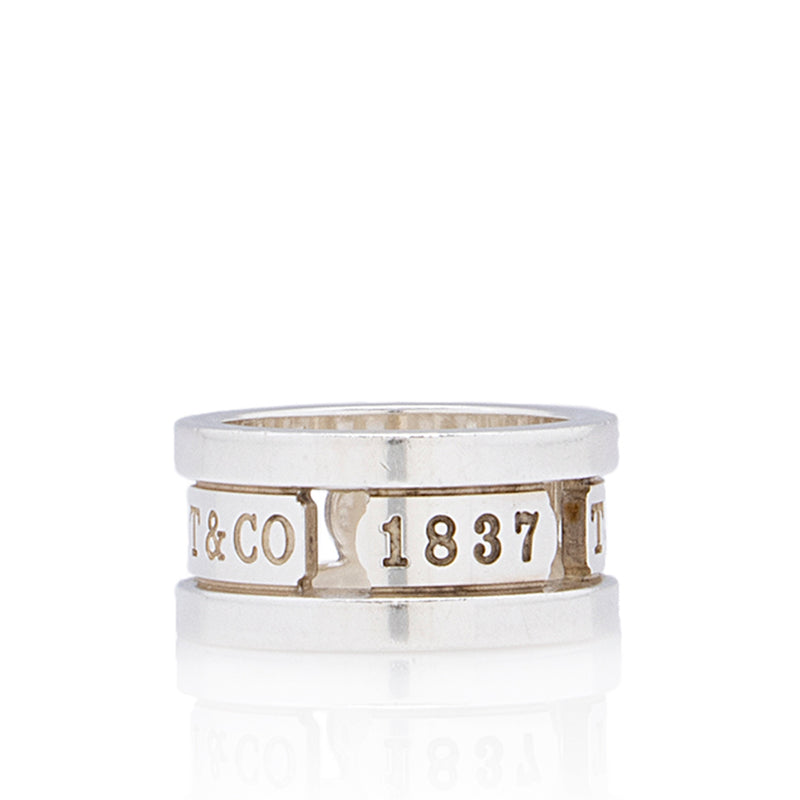 Tiffany & Co. Sterling Silver 1837 Cutout Ring - Size 4 1/2 (SHF-16065)