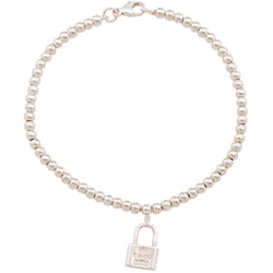 Tiffany & Co. Sterling Silver Bead 1837 Lock Charm Bracelet (SHF-18873)