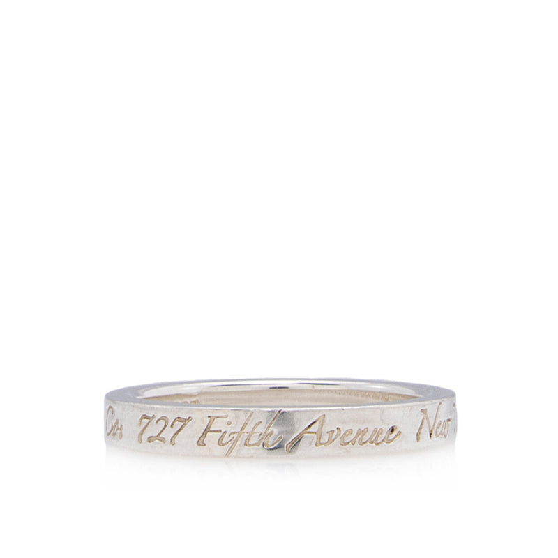 Tiffany & Co. Sterling Silver 1837 Narrow Ring - Size 5 1/2 (SHF-20409)