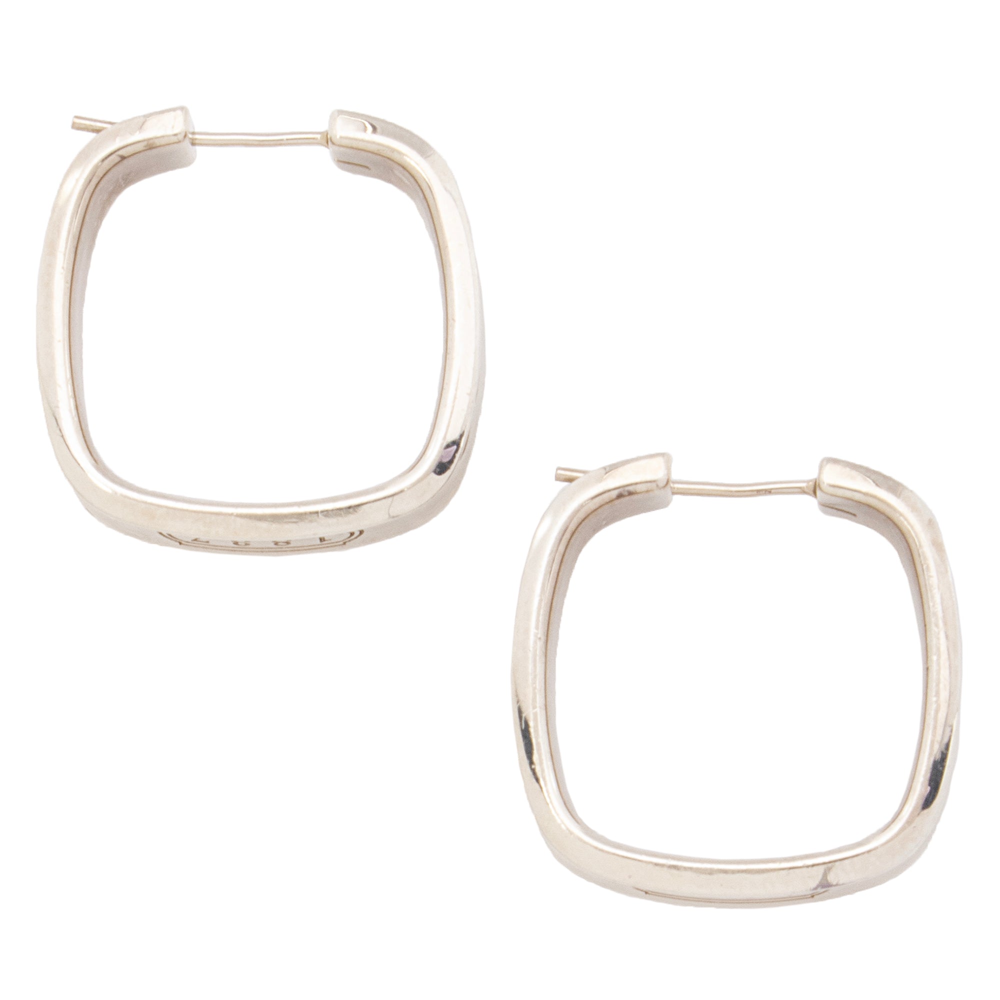 Tiffany & Co. Sterling Silver 1837 Square Hoop Earrings (SHF-3MGbOw)