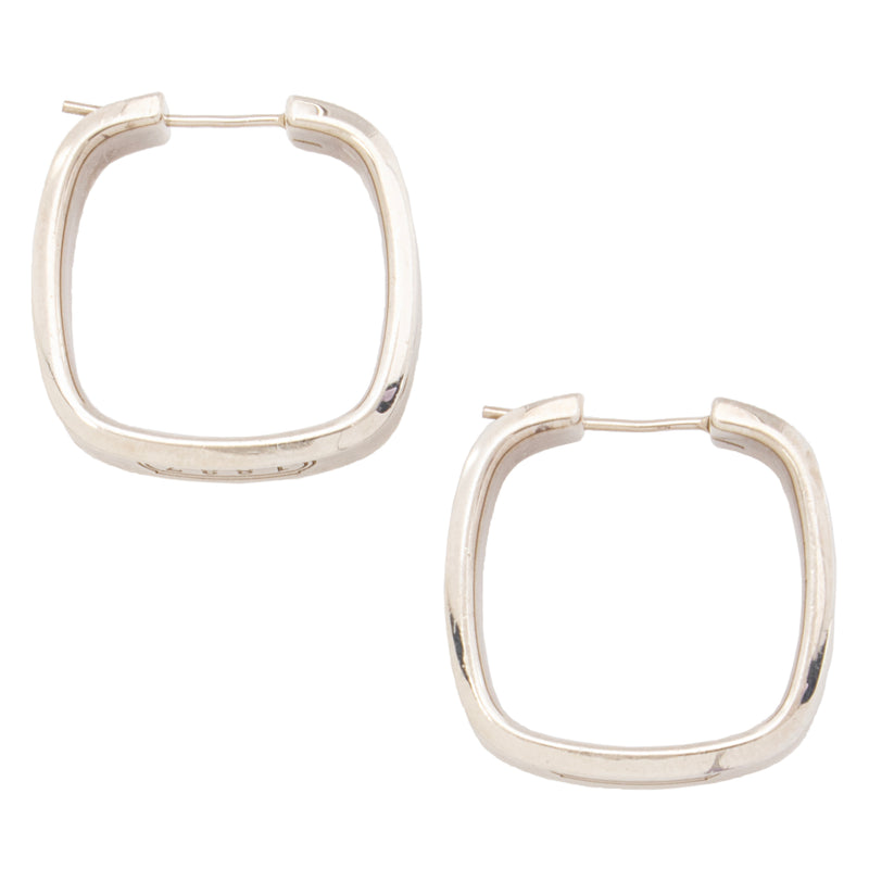 Tiffany square earrings silver Clearance