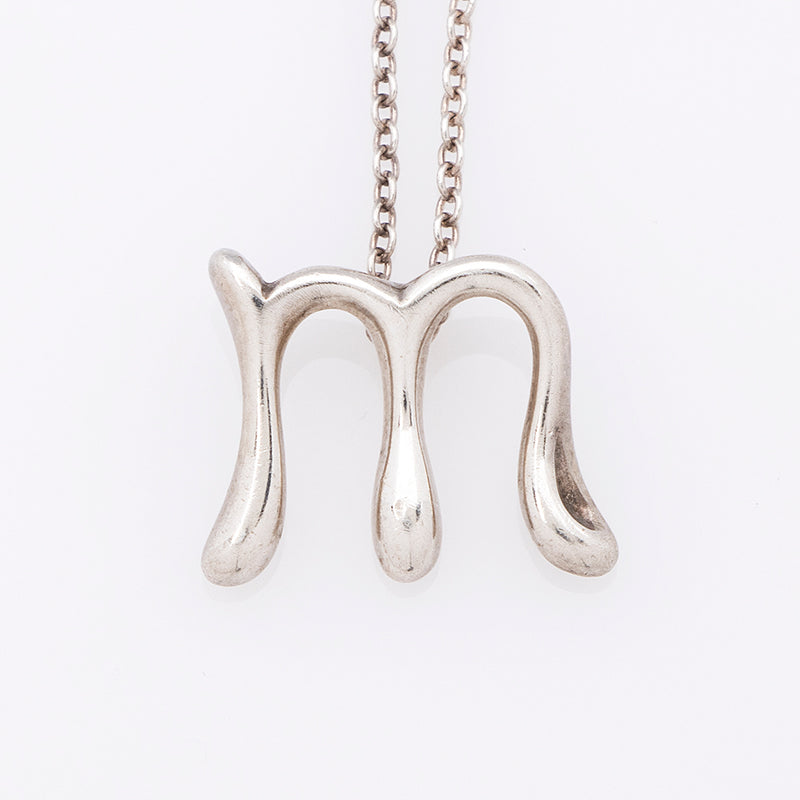 Tiffany & Co. Sterling Silver Alphabet Letter M Pendant (SHF-19599)