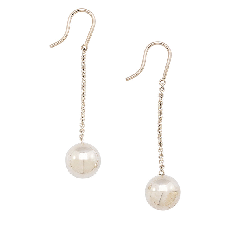 tiffany silver ball earrings