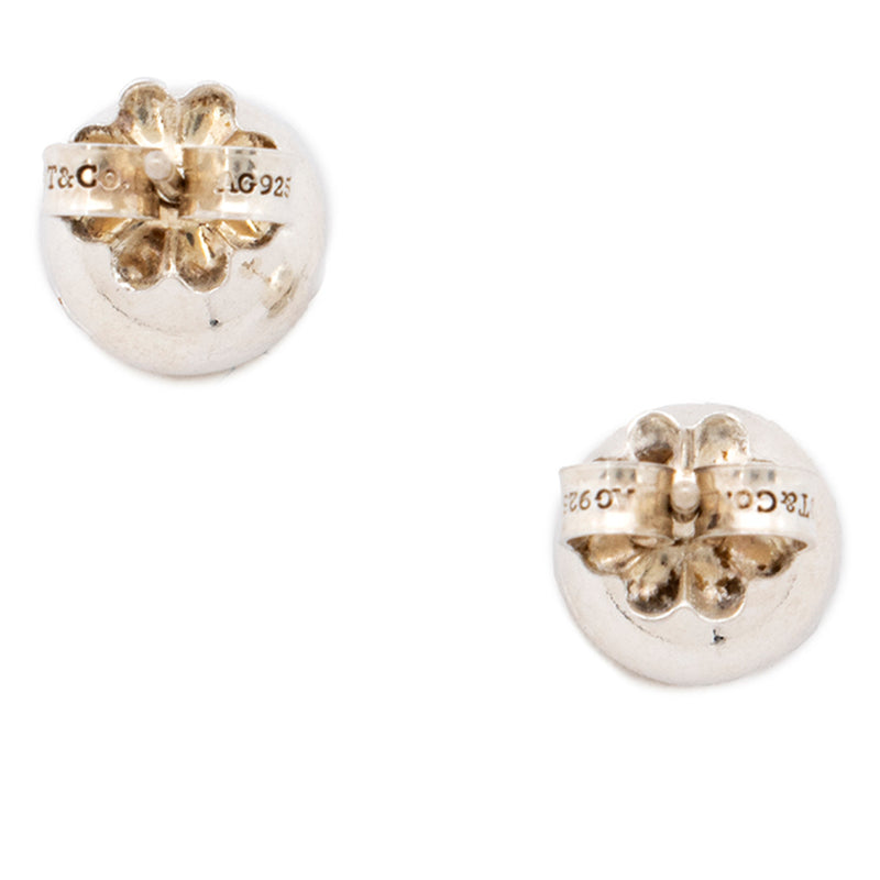 Tiffany & Co. Sterling Silver Bead Ball Earrings (SHF-19168)