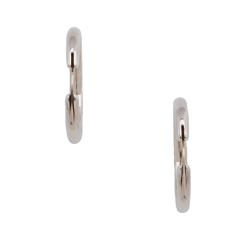 Tiffany & Co. Sterling Silver Cushion Hoop Earrings (SHF-22262)