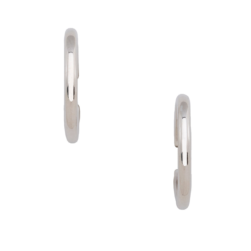 Tiffany & Co. Sterling Silver Cushion Hoop Earrings (SHF-22262)