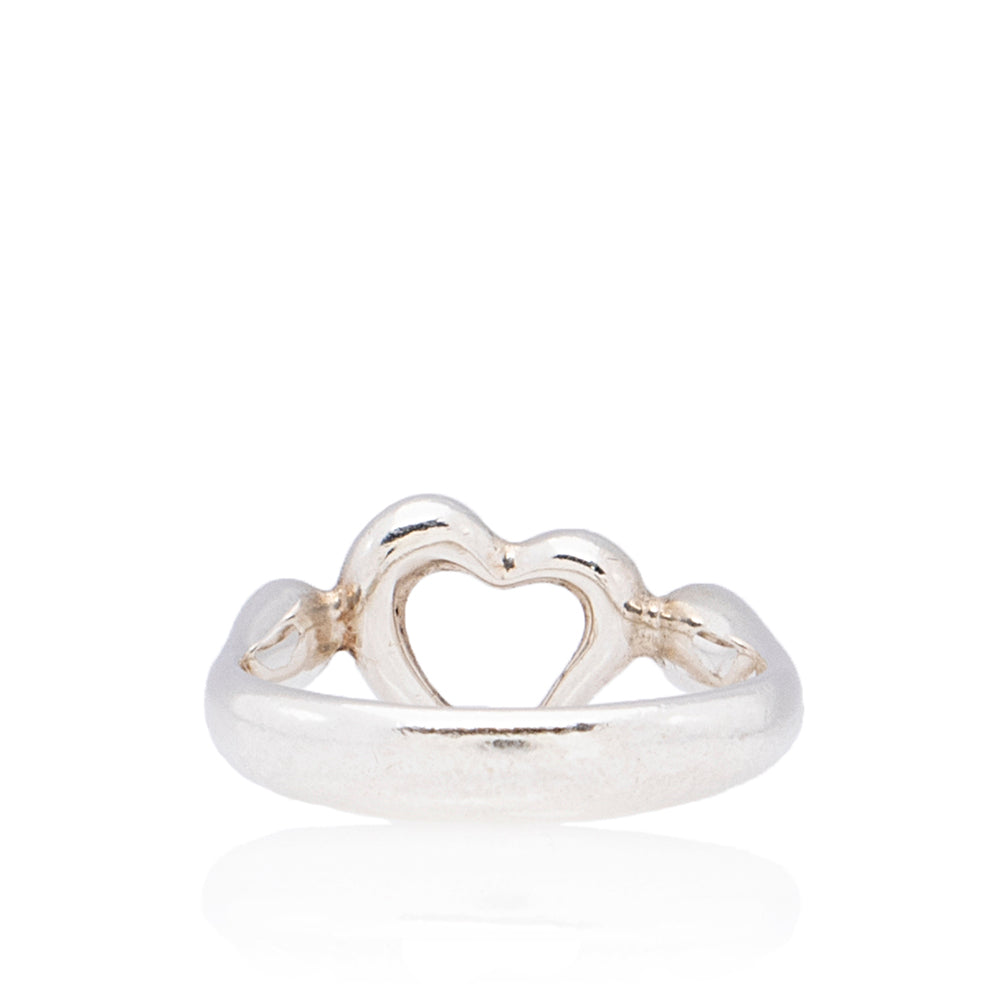 Tiffany & Co. Sterling Silver Elsa Peretti Open Heart Ring - Size 4 (SHF-20520)