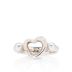 Tiffany & Co. Sterling Silver Elsa Peretti Open Heart Ring - Size 4 (SHF-20520)