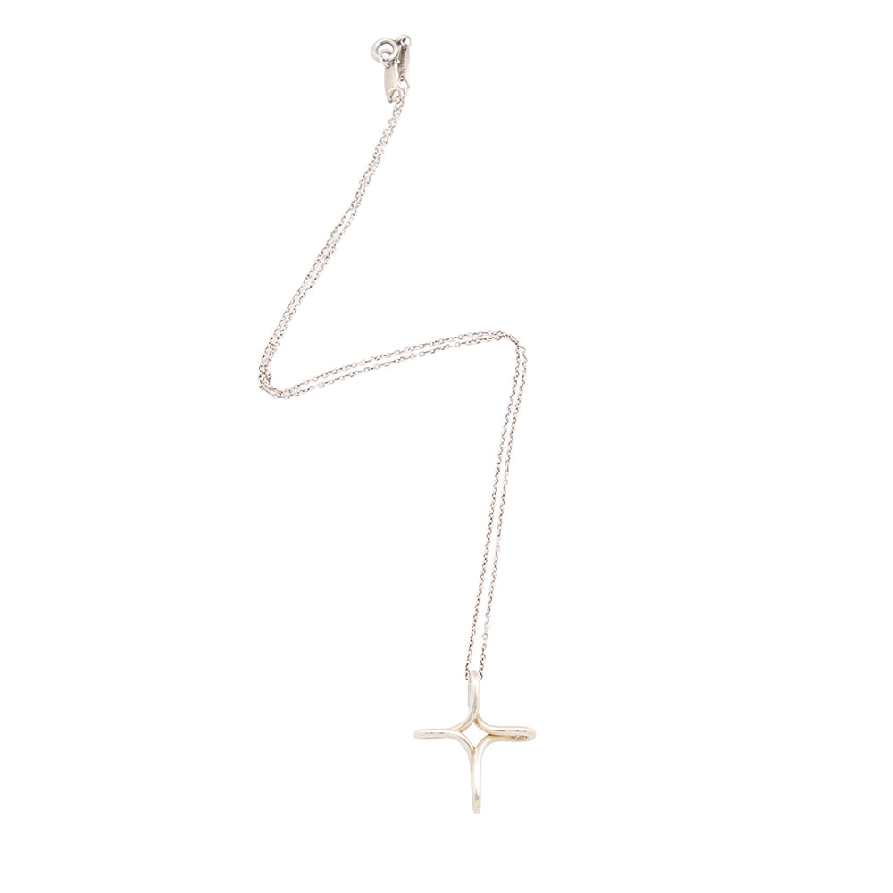 Tiffany & Co. Sterling Silver Infinity Cross Pendant Necklace (SHF-18874)
