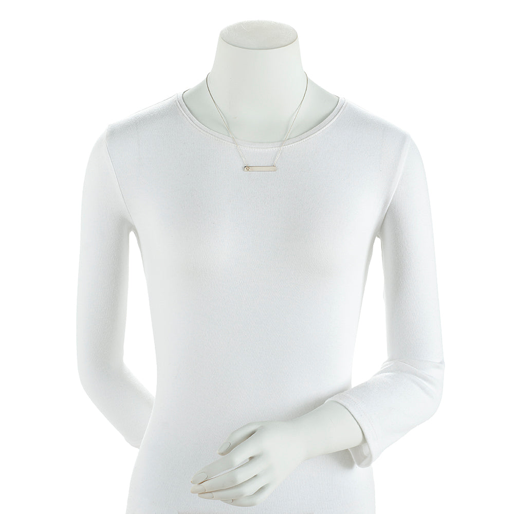 Tiffany & Co. Sterling Silver Paloma Picasso Loving Heart Bar Pendant Necklace (SHF-19885)