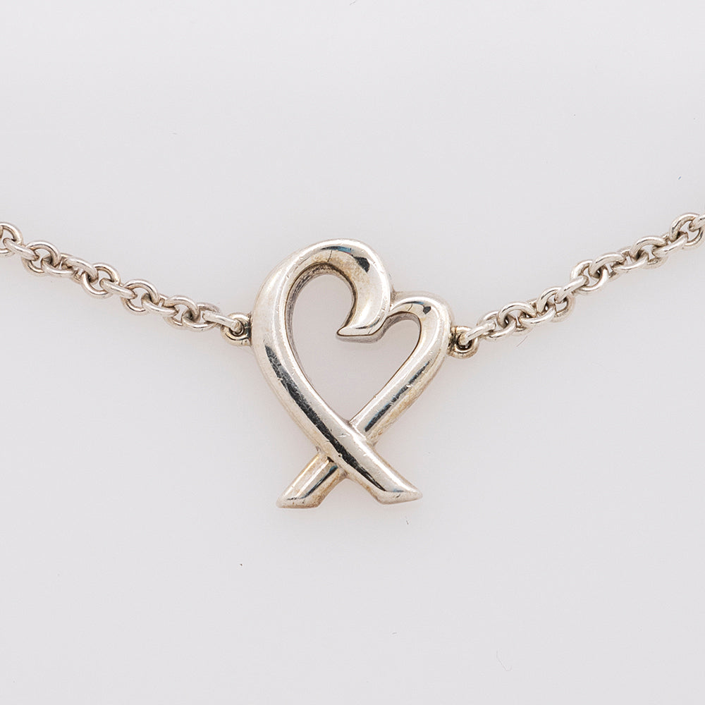 Tiffany & Co. Sterling Silver Paloma Picasso Loving Heart Bracelet (SHF-21239)