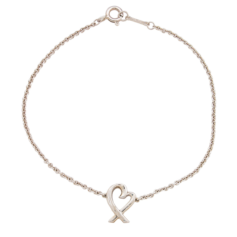 Tiffany & Co. Sterling Silver Paloma Picasso Loving Heart Bracelet (SHF-21239)