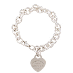 Tiffany & Co. Sterling Silver Return To Roma Tiffany Heart Tag Bracelet (SHF-20636)