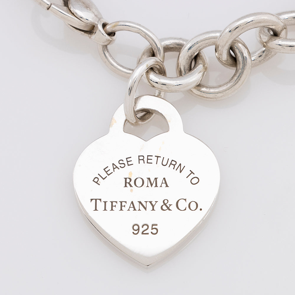 Tiffany & Co. Sterling Silver Return To Tiffany Heart Charm Bracelet (SHF-20402)