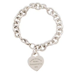 Tiffany & Co. Sterling Silver Return To Tiffany Heart Charm Bracelet (SHF-20402)