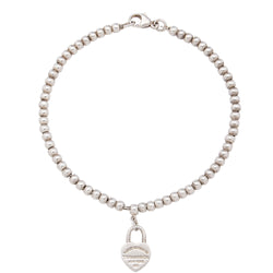 Tiffany & Co. Sterling Silver Return to Tiffany Heart Lock Bead Bracelet (SHF-18487)