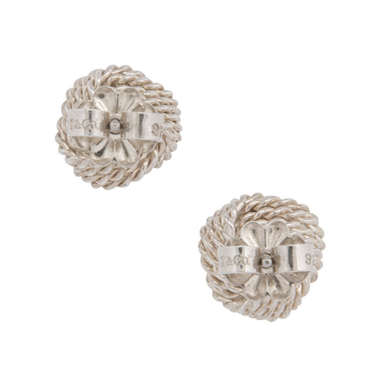 Tiffany & Co. Sterling Silver Twist Knot Stud Earrings (SHF-23871)
