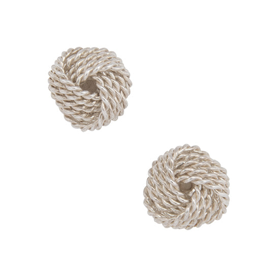 Tiffany & Co. Sterling Silver Twist Knot Stud Earrings (SHF-23871)