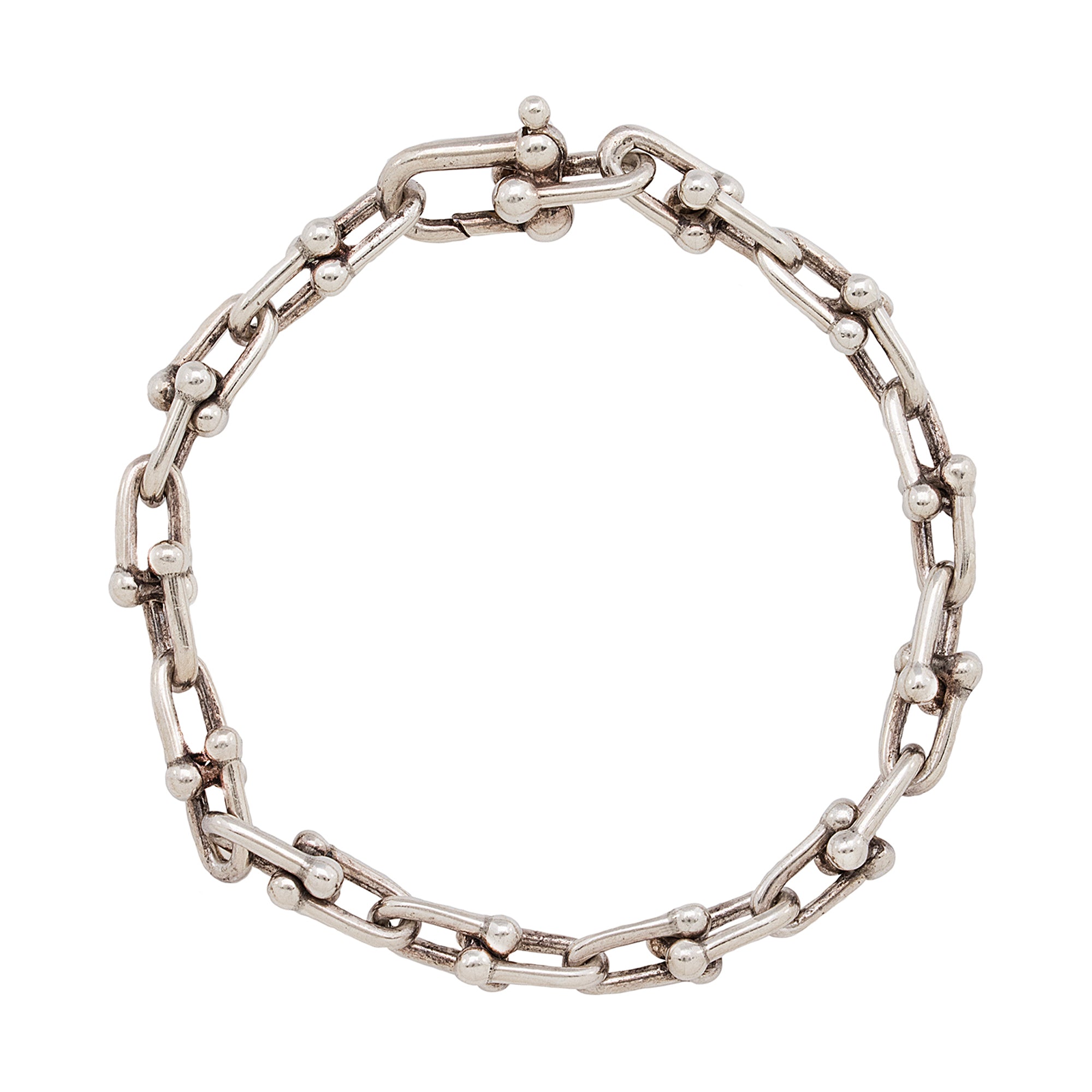Tiffany & Co. Sterling Sliver HardWare Link Small Bracelet (SHF-22802)