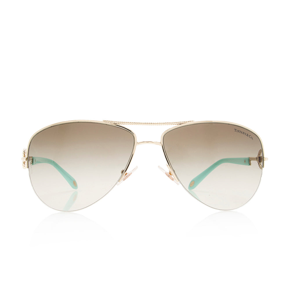 Tiffany & Co. Twisted Heart Key Aviator Sunglasses (SHF-19907)