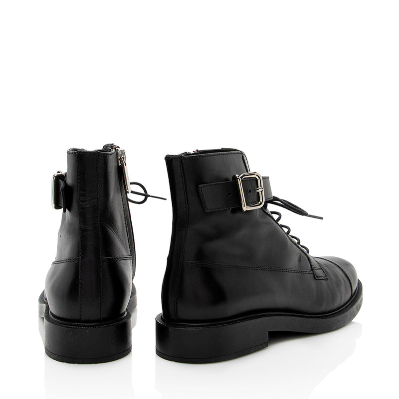 Tod's Leather Buckle Ankle Boots - Size 8.5 / 38.5 (SHF-18834)