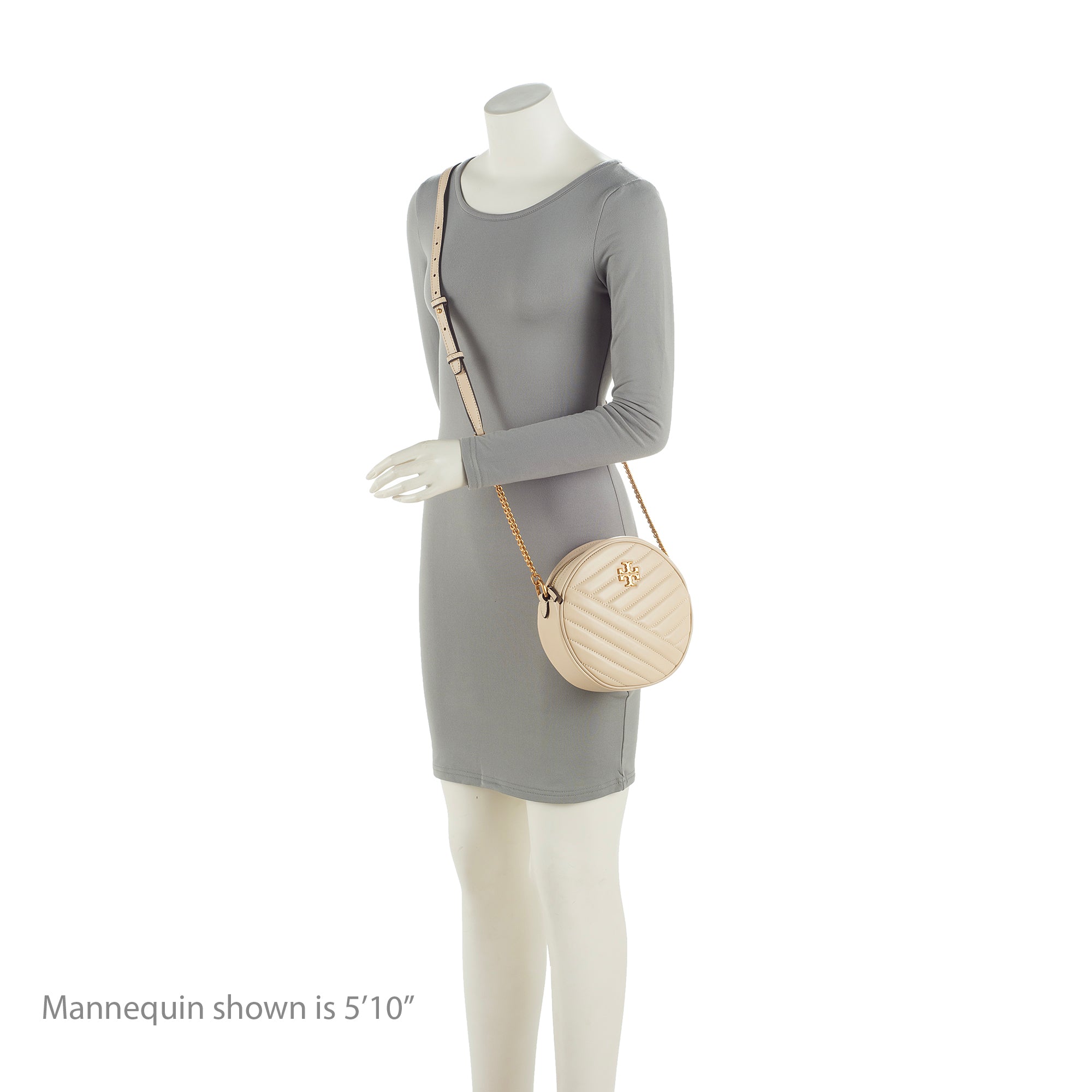 Tory Burch Chevron Leather Kira Circle Crossbody Bag (SHF-23723)