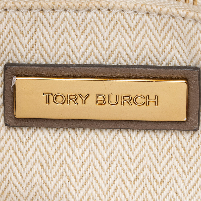 Tory Burch Chevron Leather Kira Tote (SHF-20477)
