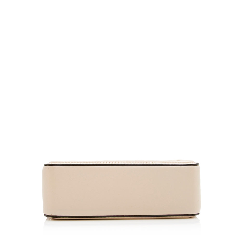 Tory Burch Embossed Leather Fleming Double Zip Mini Bag (SHF-20737)