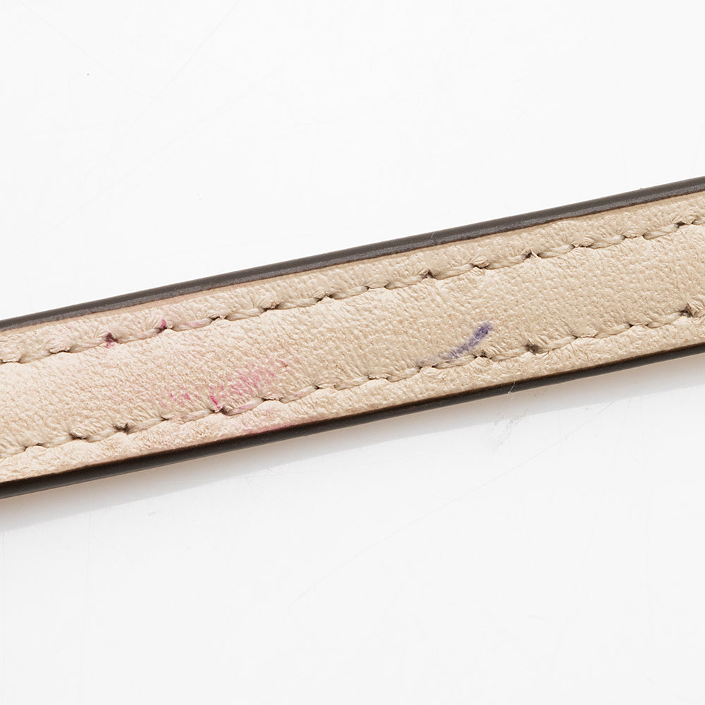 Tory Burch Embossed Leather Fleming Double Zip Mini Bag (SHF-20737)