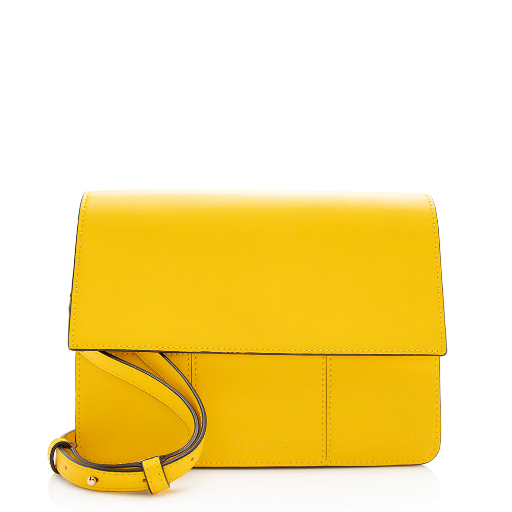 Tory Burch Leather Block-T Box Crossbody Bag (SHF-20864)