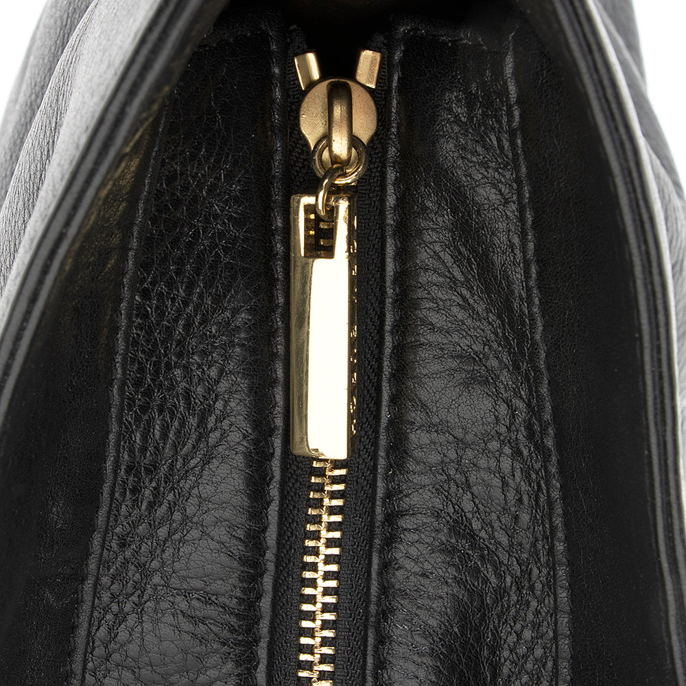 Tory Burch Leather Bombe Tote (SHF-20378)