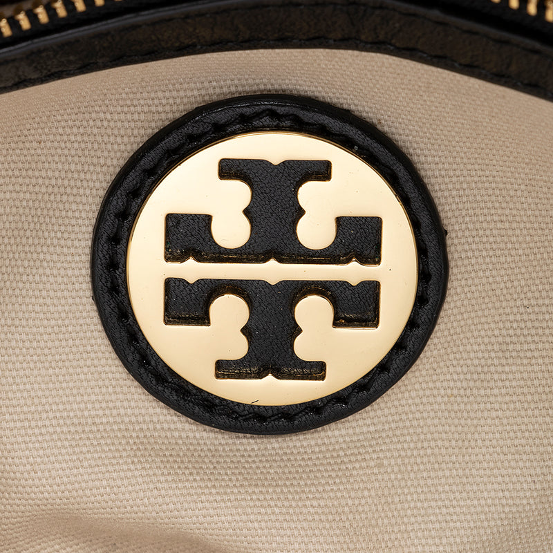 Tory Burch Leather Bombe Tote (SHF-20378)