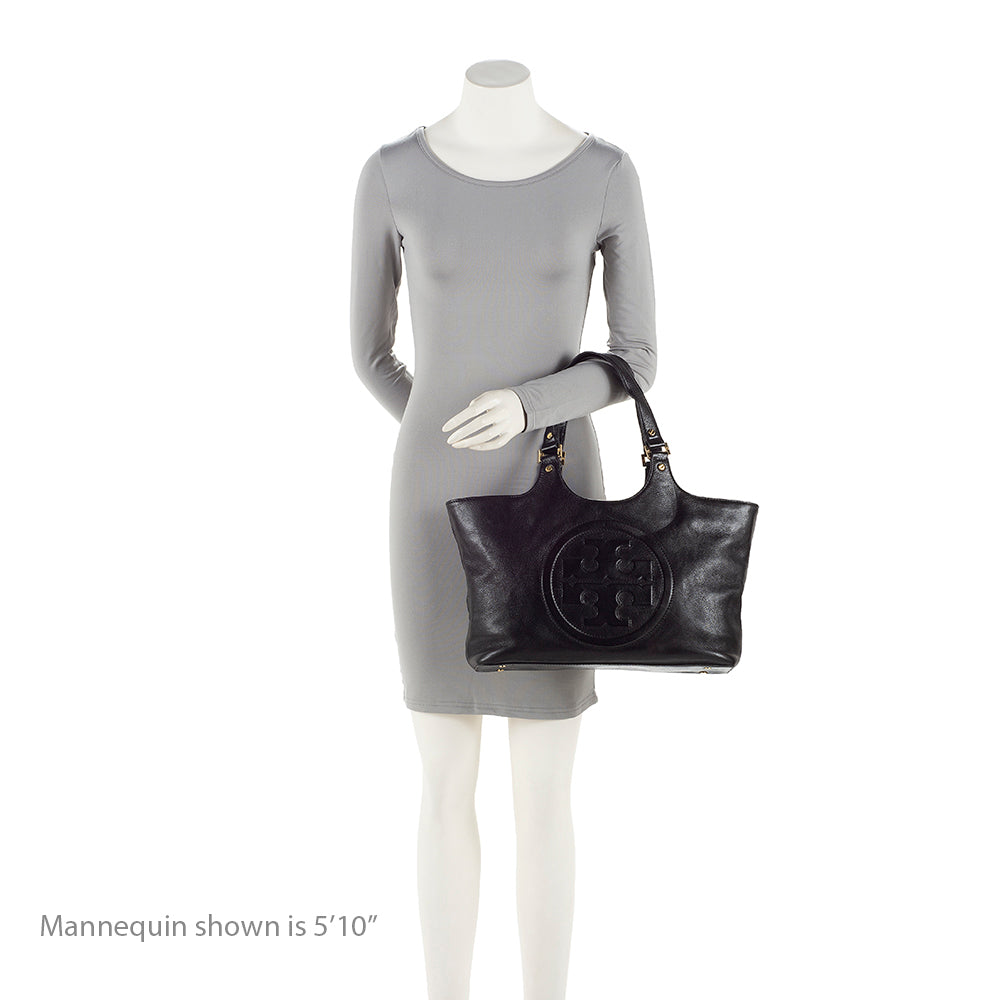 Tory Burch Leather Bombe Tote (SHF-20378)