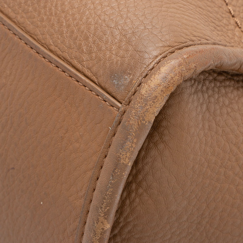 Tory Burch Leather Britten Medium Convertible Satchel (SHF-23658)