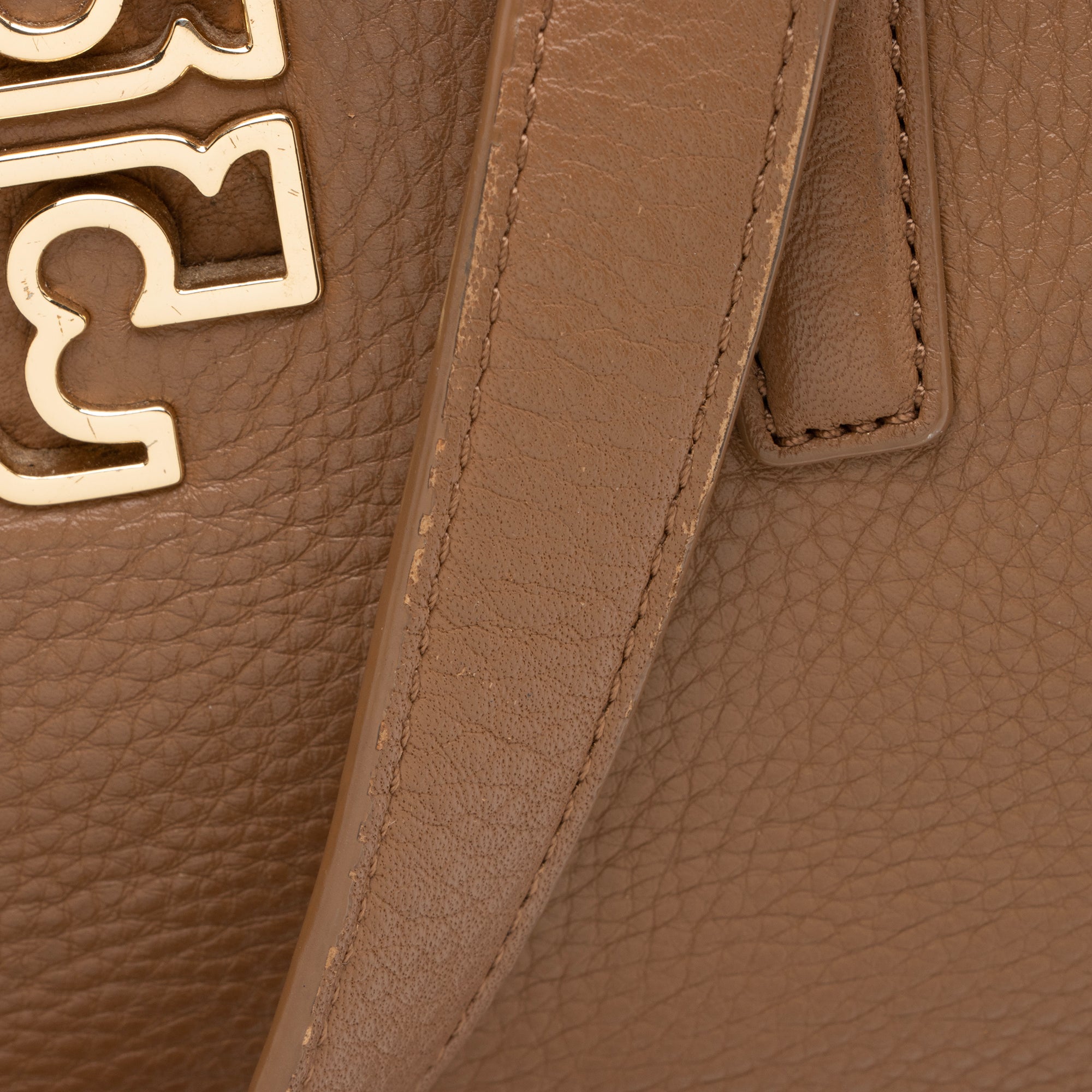 Tory Burch Leather Britten Medium Convertible Satchel (SHF-23658)