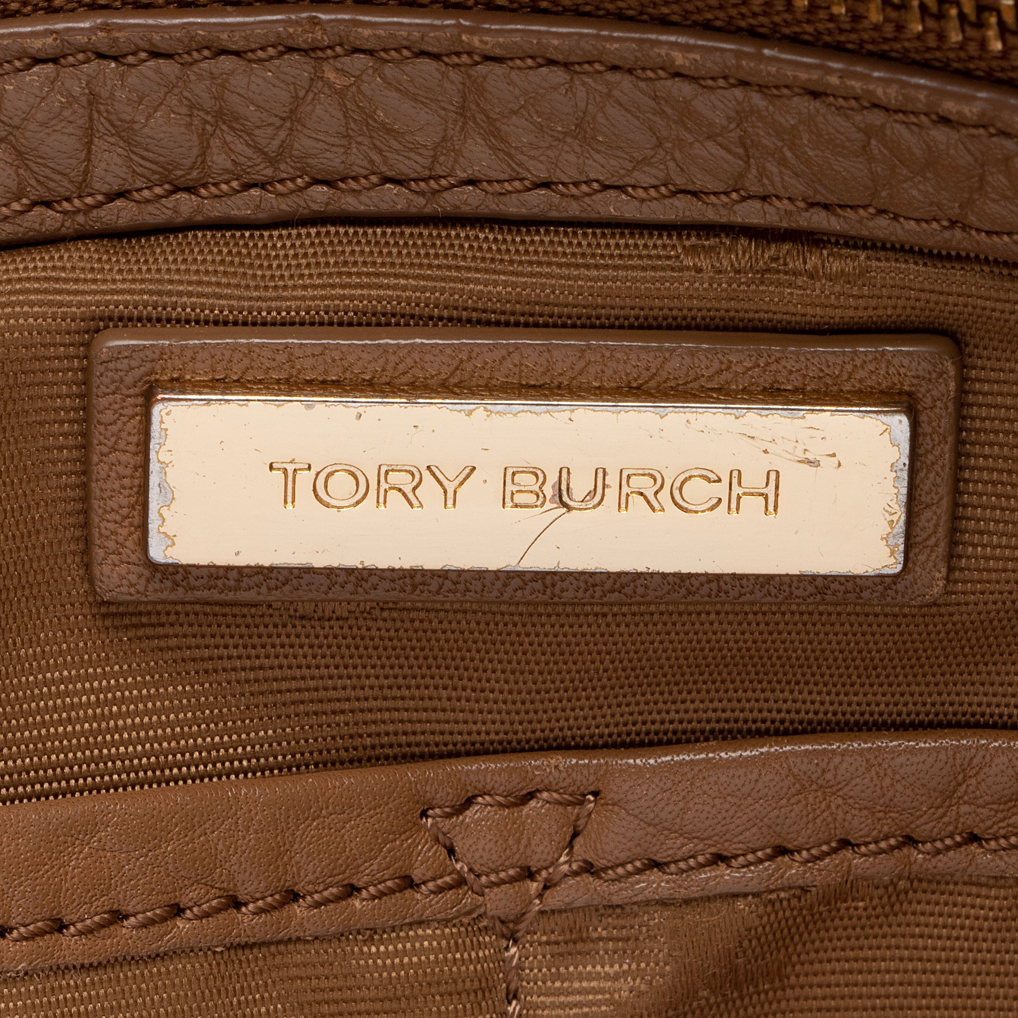 Tory Burch Leather Britten Medium Convertible Satchel (SHF-23658)