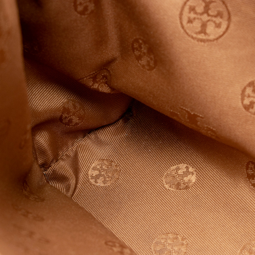 Tory Burch Leather Britten Small Slouchy Tote (SHF-21429)