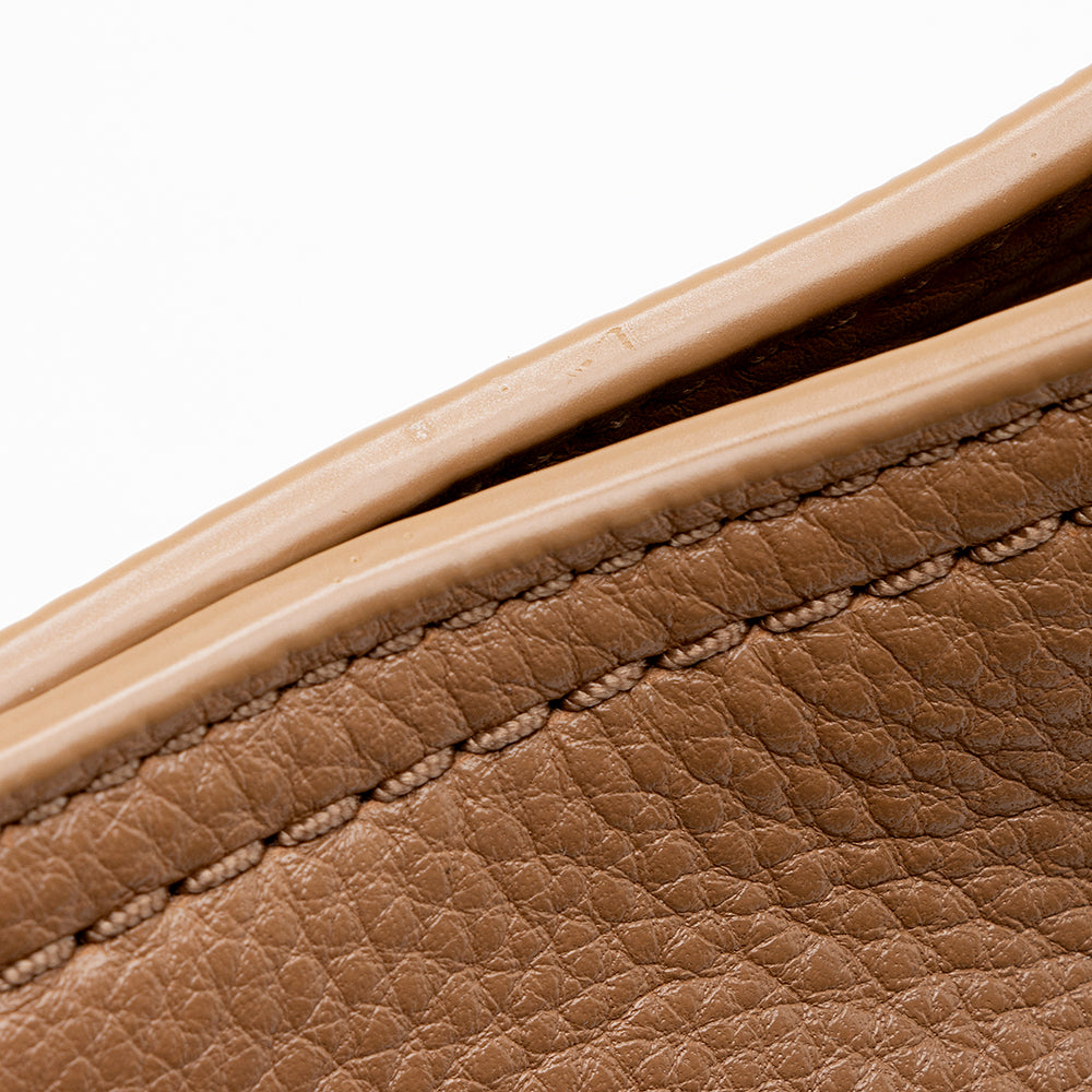 Tory Burch Leather Britten Small Slouchy Tote (SHF-21429)