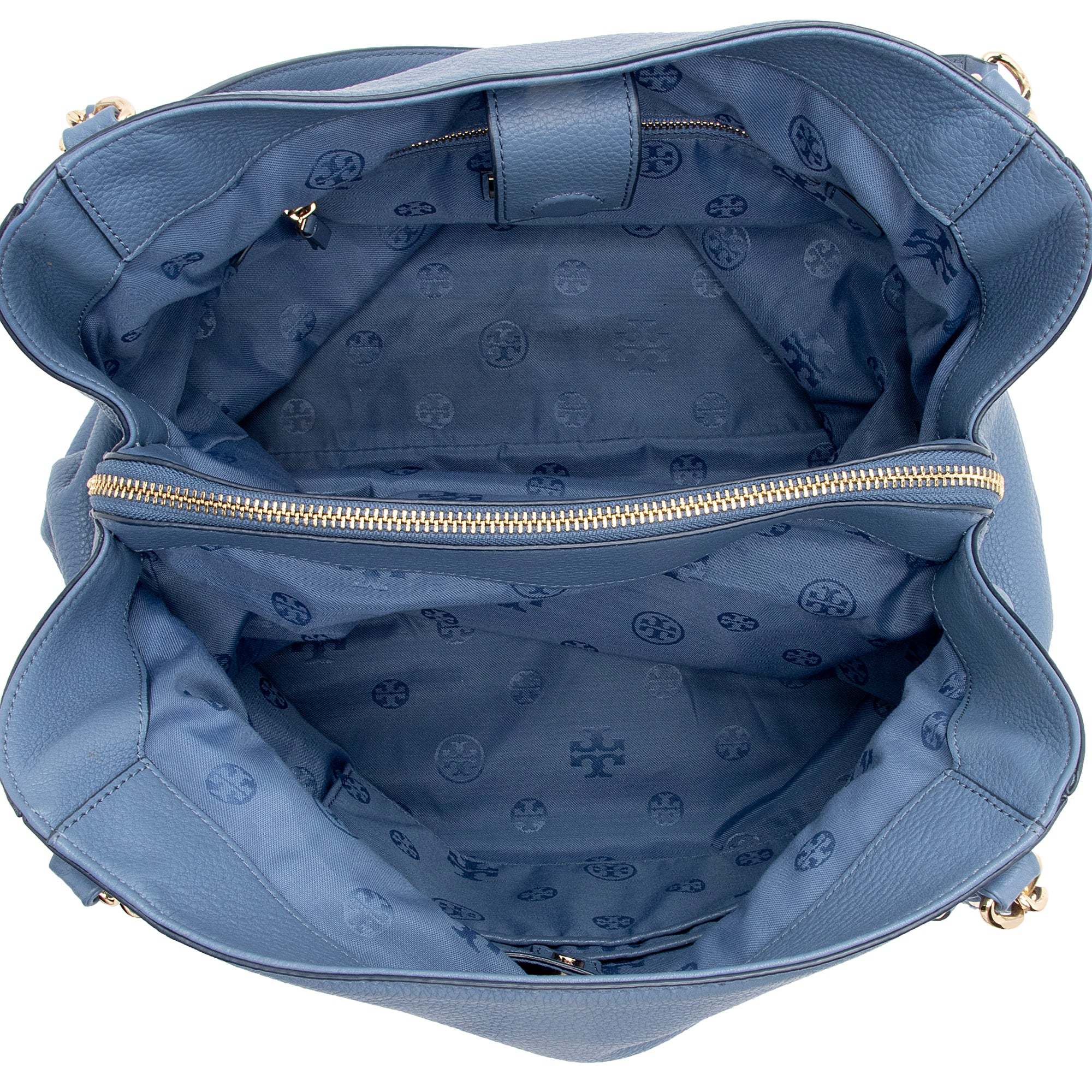 Tory Burch Leather Harper Center Zip Large Tote (SHF-22969)