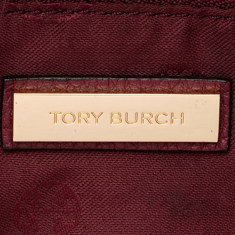 Tory Burch Leather Harper Center-Zip Tote (SHF-19977)