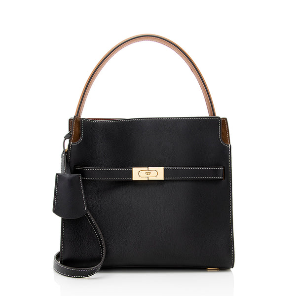 Tory Burch Leather Lee Radziwill Double Tote (SHF-17580)